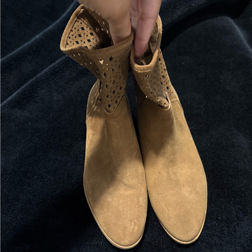 Michael Kors Tan Suede Ankle Boots